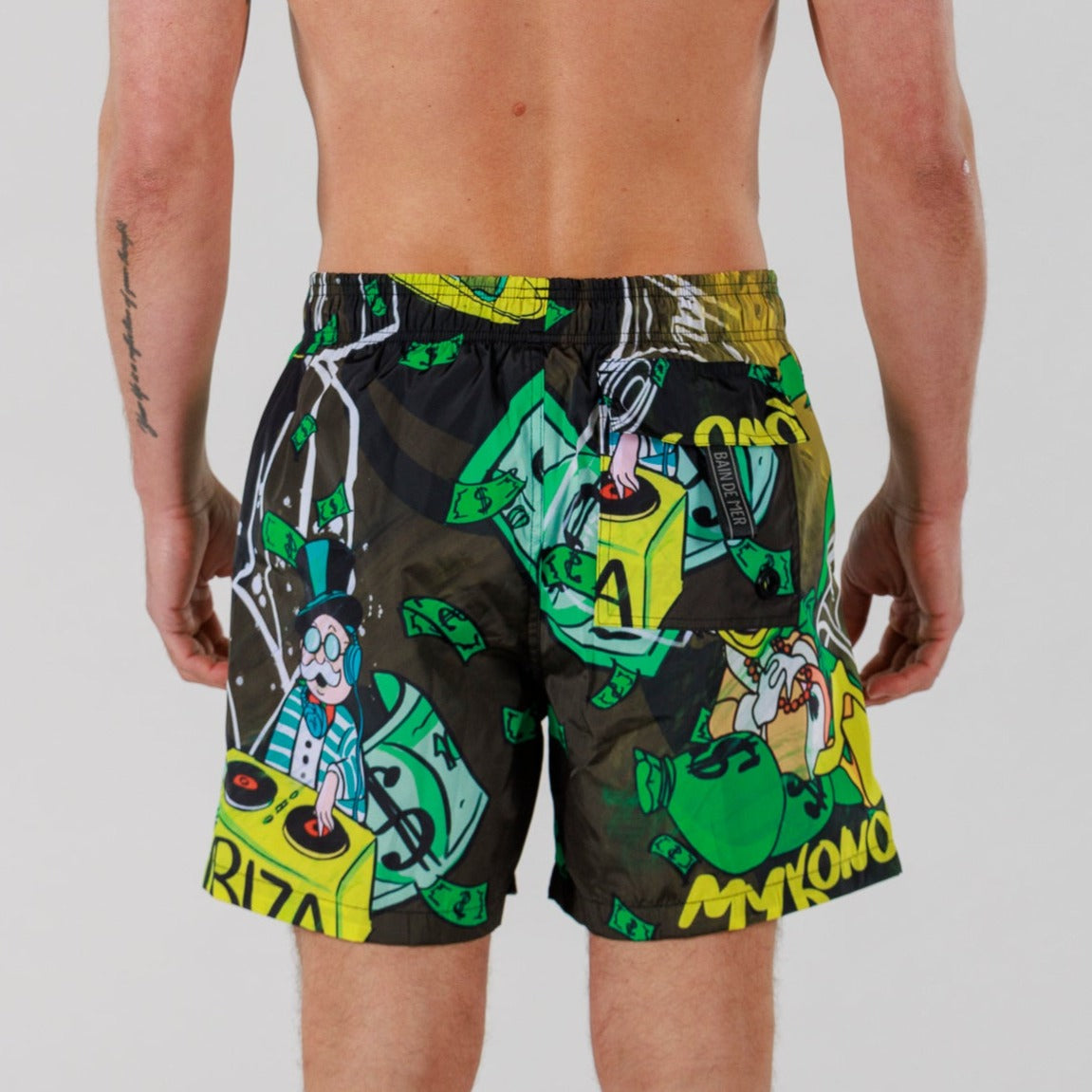 SALIN ALLOVER GREEN PRINT | Men's Swimwear DOLLAR