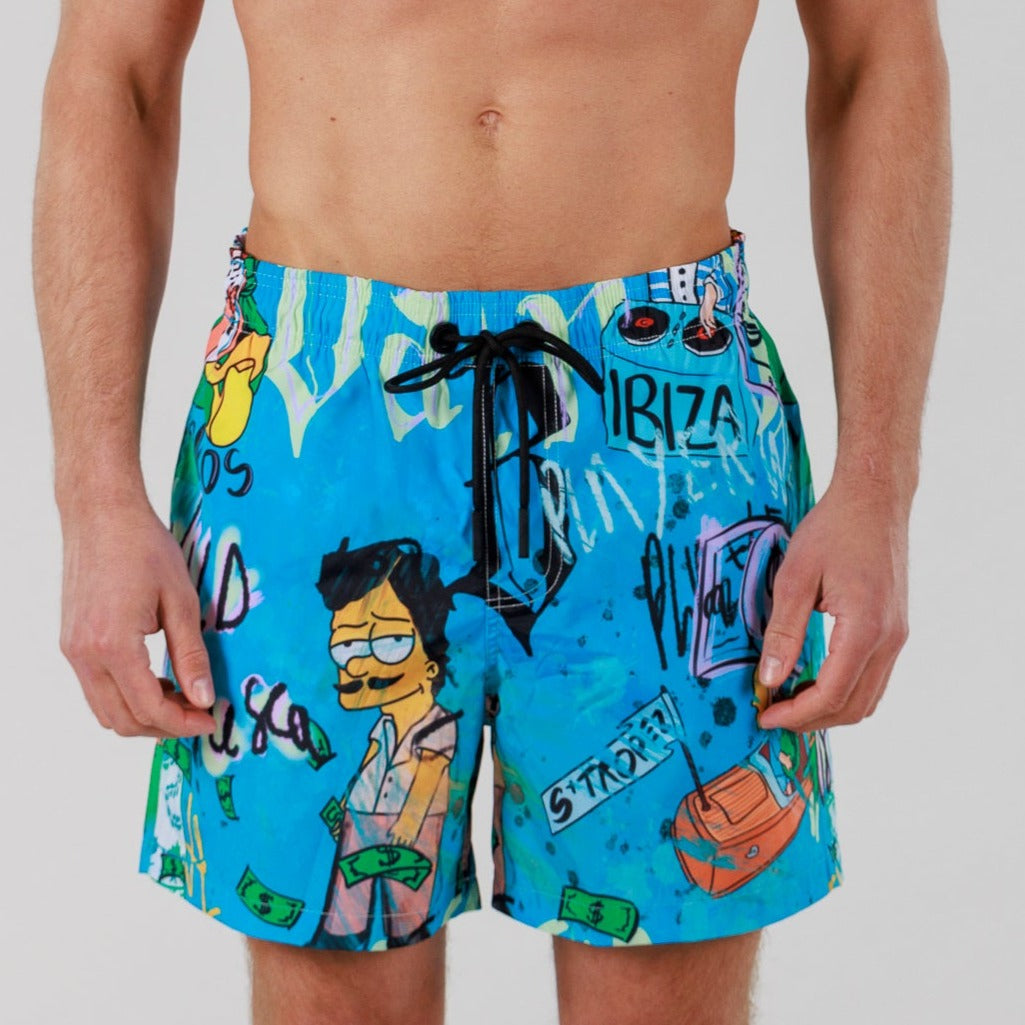SALIN ALLOVER PRINT BLUE | Men's Swimwear WILD