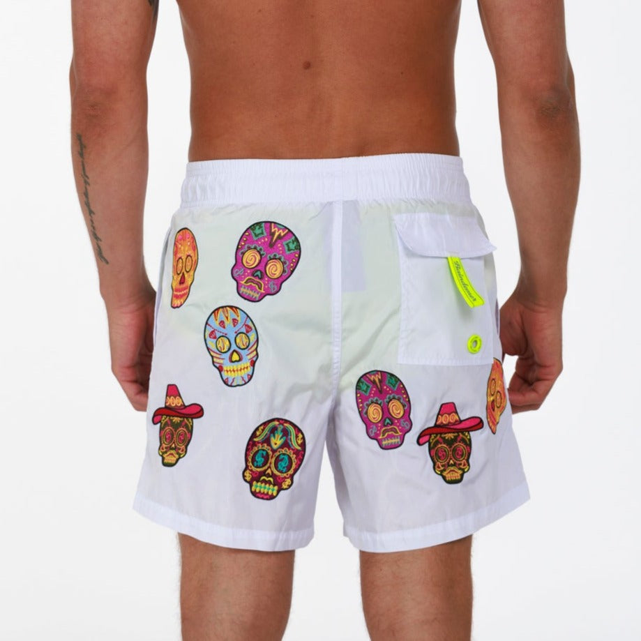 SALIN WHITE | Men's Swimwear SKULL AO