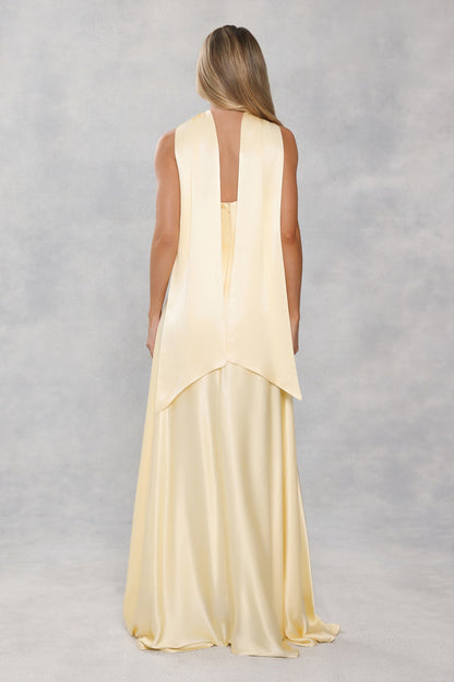Satin Neck Scarf Yellow