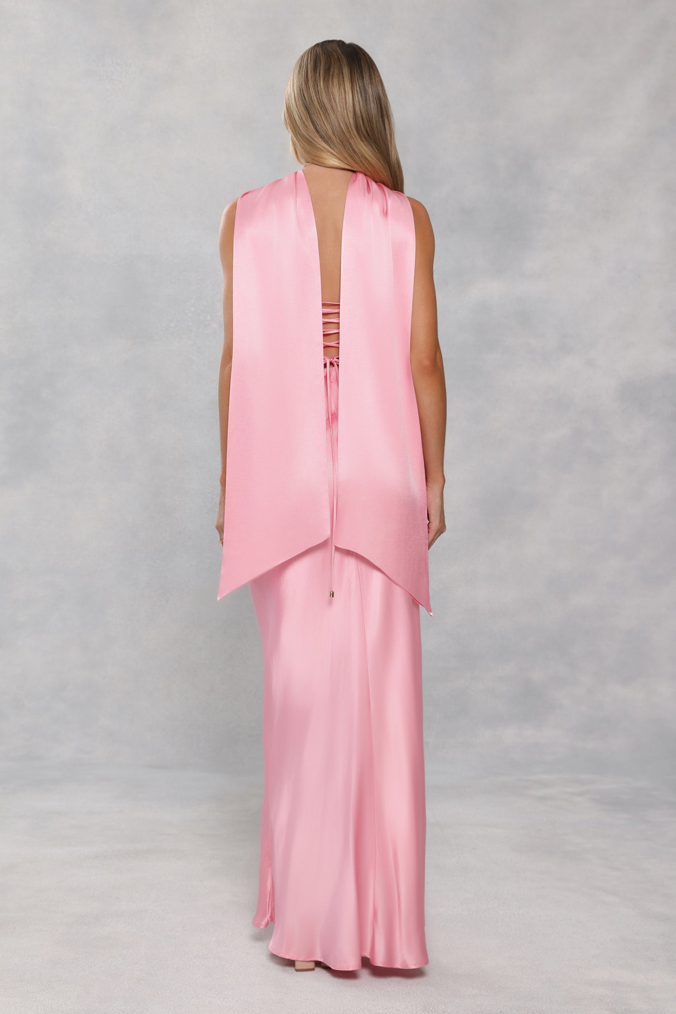 Satin Neck Scarf Candy Pink