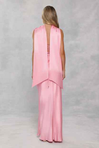 Satin Neck Scarf Candy Pink