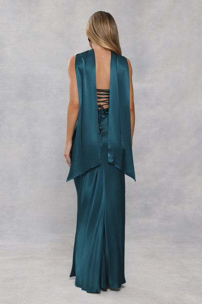 Satin Neck Scarf Teal