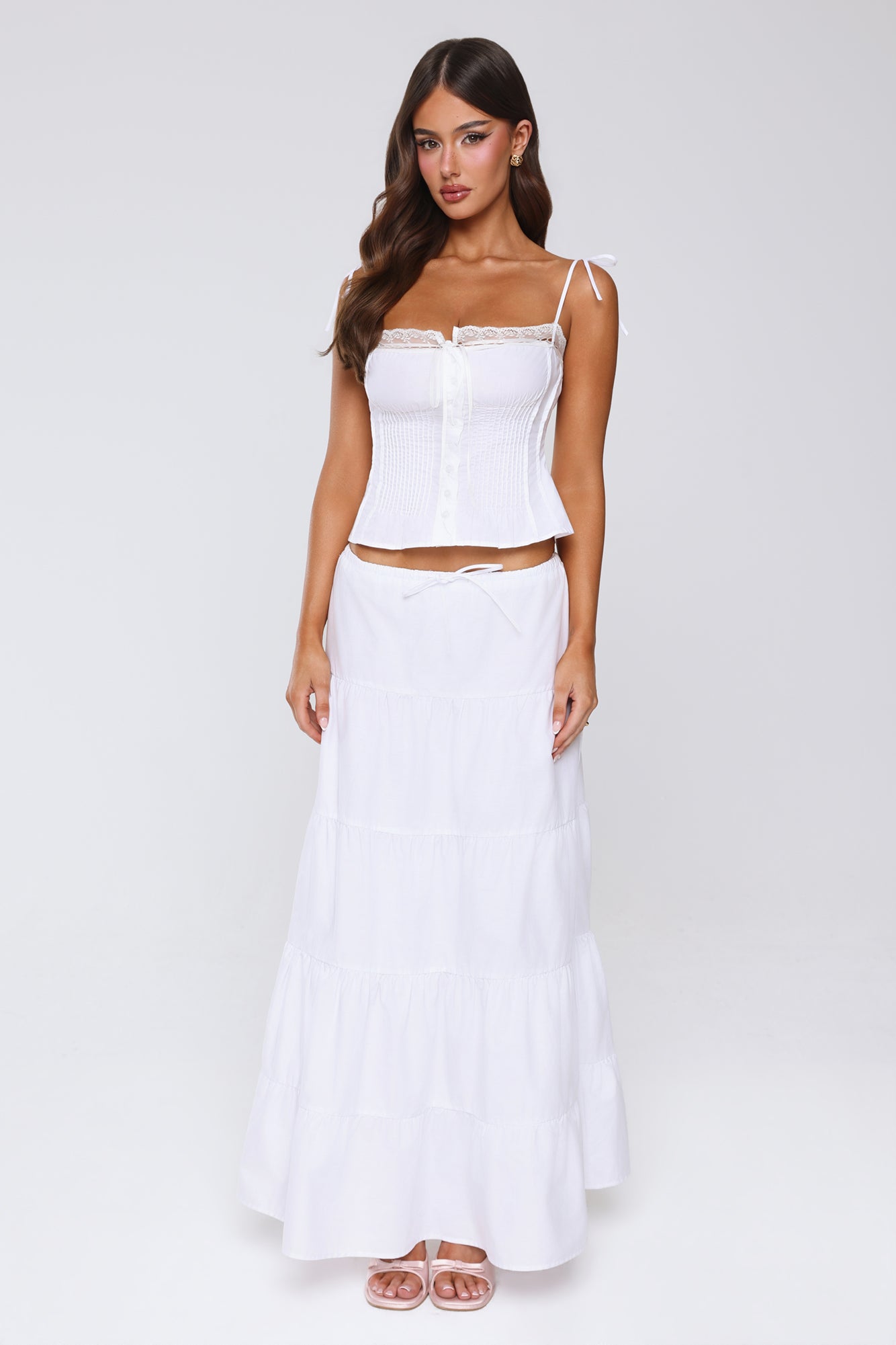 Garden Daze Lace Top White