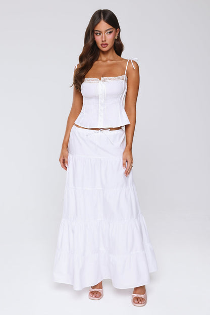 Garden Daze Lace Top White