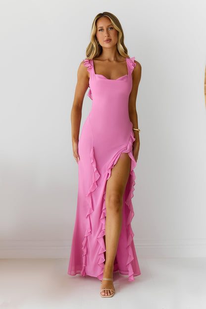 All Night Affair Maxi Dress Pink