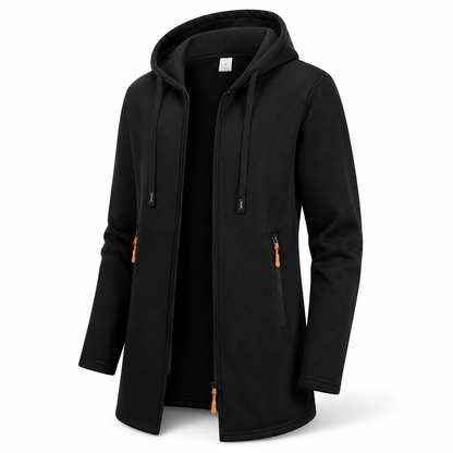 Men’s Hooded Longline Jacket – Fleece Winter Coat | Legacy