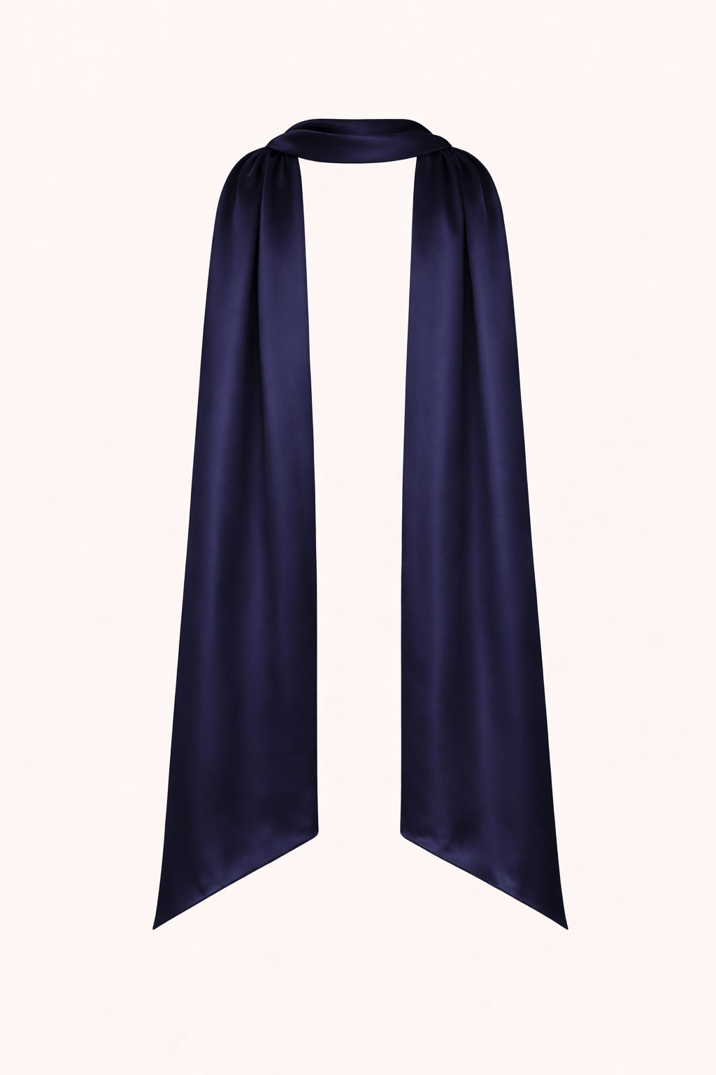 Satin Neck Scarf Navy