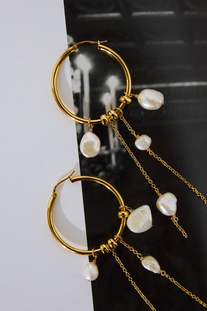 18k Gold Plated Surf Side Earrings Gold