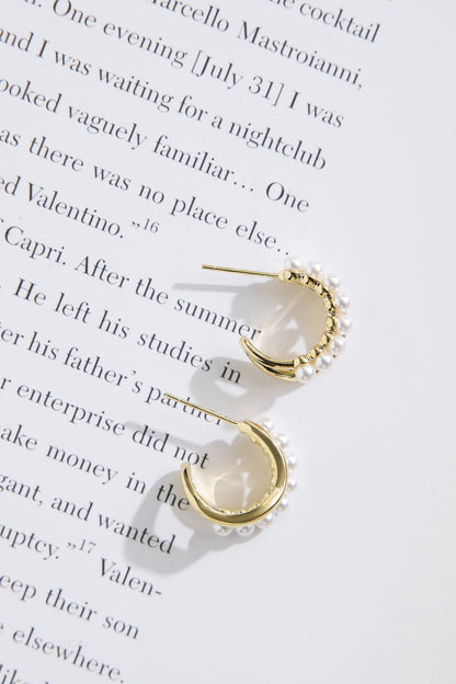 18k Gold Plated Frost Earrings Gold