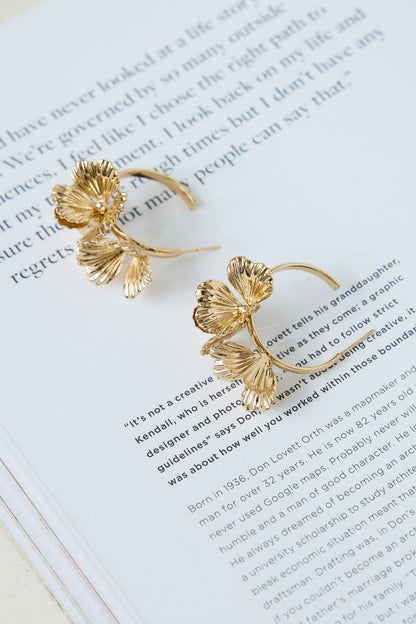 Singing Daisy Earrings Gold