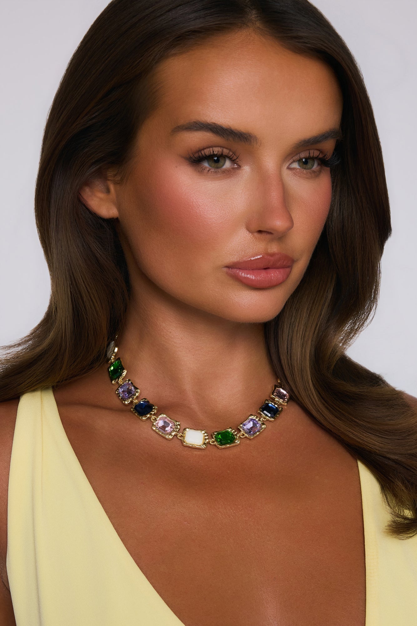 Pretty Glow Necklace Multi Gold