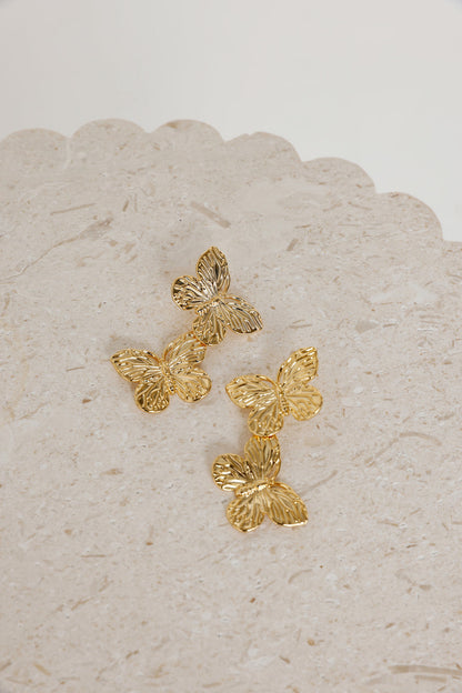 18k Gold Plated Free Air Earrings Gold