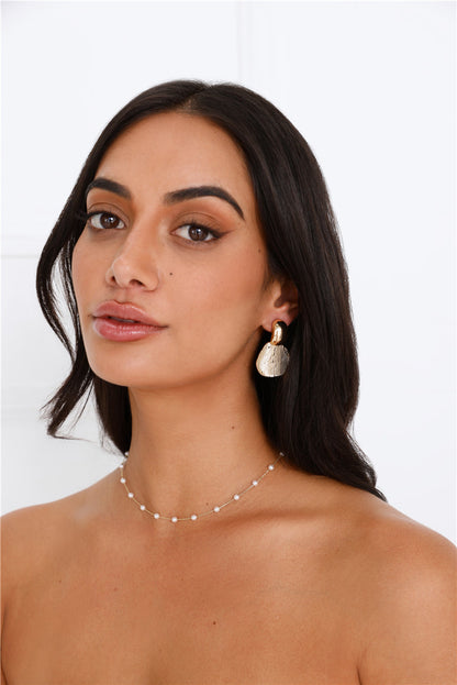 18k Gold Plated Pearl Choker Gold