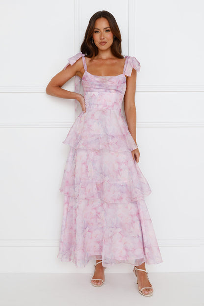 Paisley Maxi Dress Purple