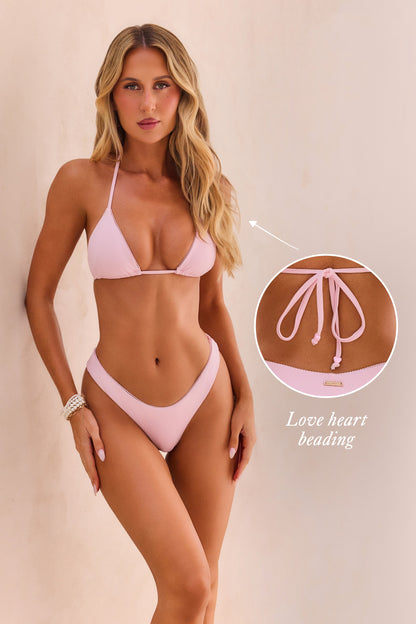 Wisteria Waves Bikini Top Strawberry Pink