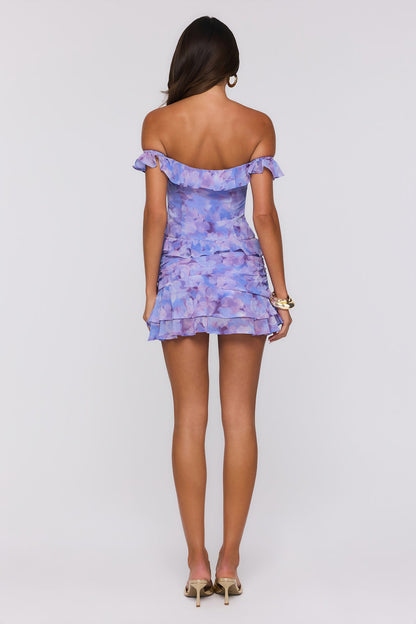 Into The Floral Off Shoulder Top Lilac