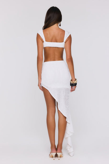 Blanco Midi Skirt White