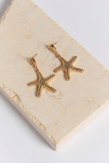 Ocean Starfish Earrings Gold