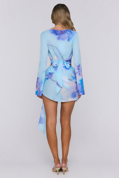 Wave Kiss Sarong Blue