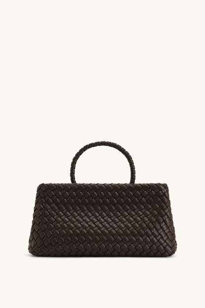 Elora Woven Tote Bag Dark Brown