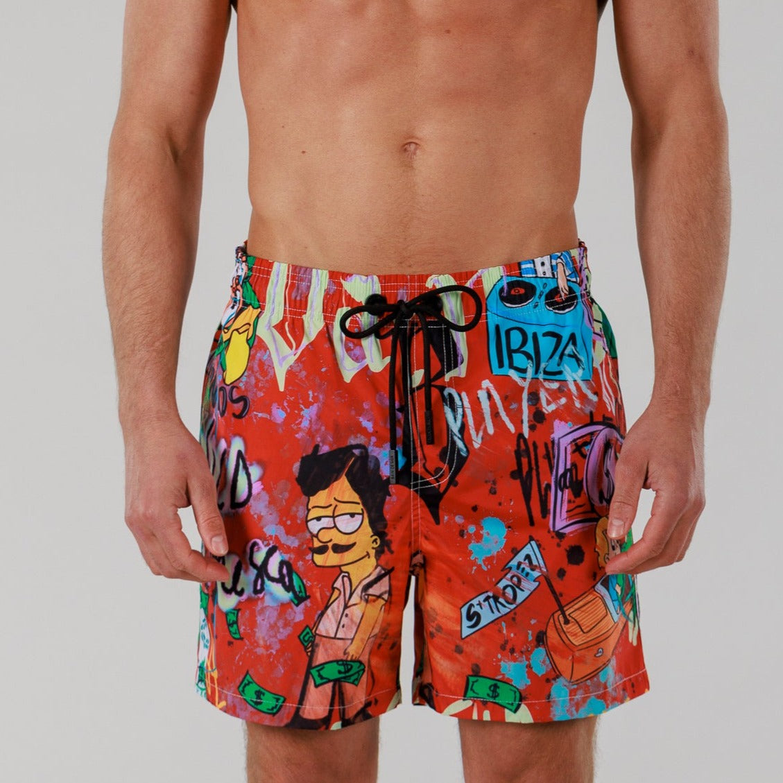 SALIN ALLOVER PRINT RED | Men's Swimwear WILD