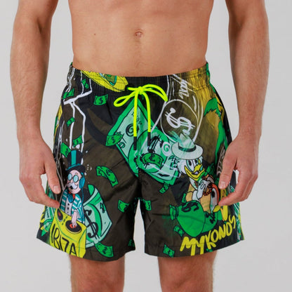 SALIN ALLOVER GREEN PRINT | Men's Swimwear DOLLAR