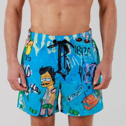 SALIN ALLOVER PRINT BLUE | Men's Swimwear WILD