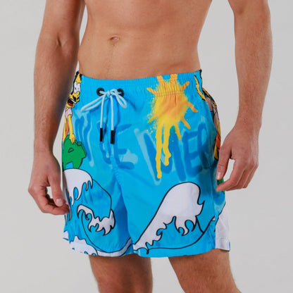 SALIN ALLOVER PRINT BLUE | THE GREAT WAVE
