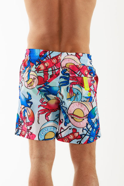 SALIN | Men's Swimwear CAVIAR BLUE ALLOVER PRINT
