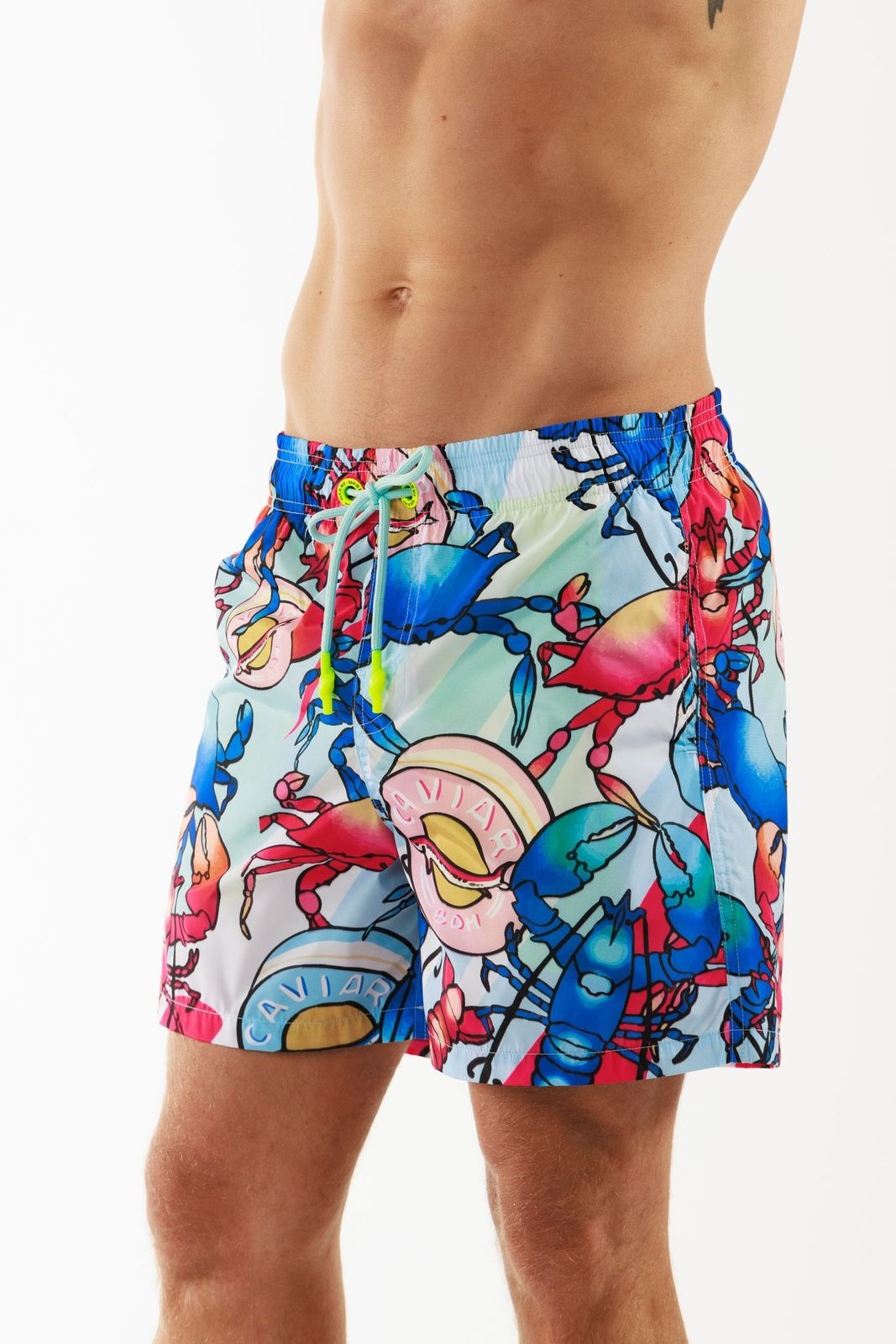 SALIN | Men's Swimwear CAVIAR BLUE ALLOVER PRINT