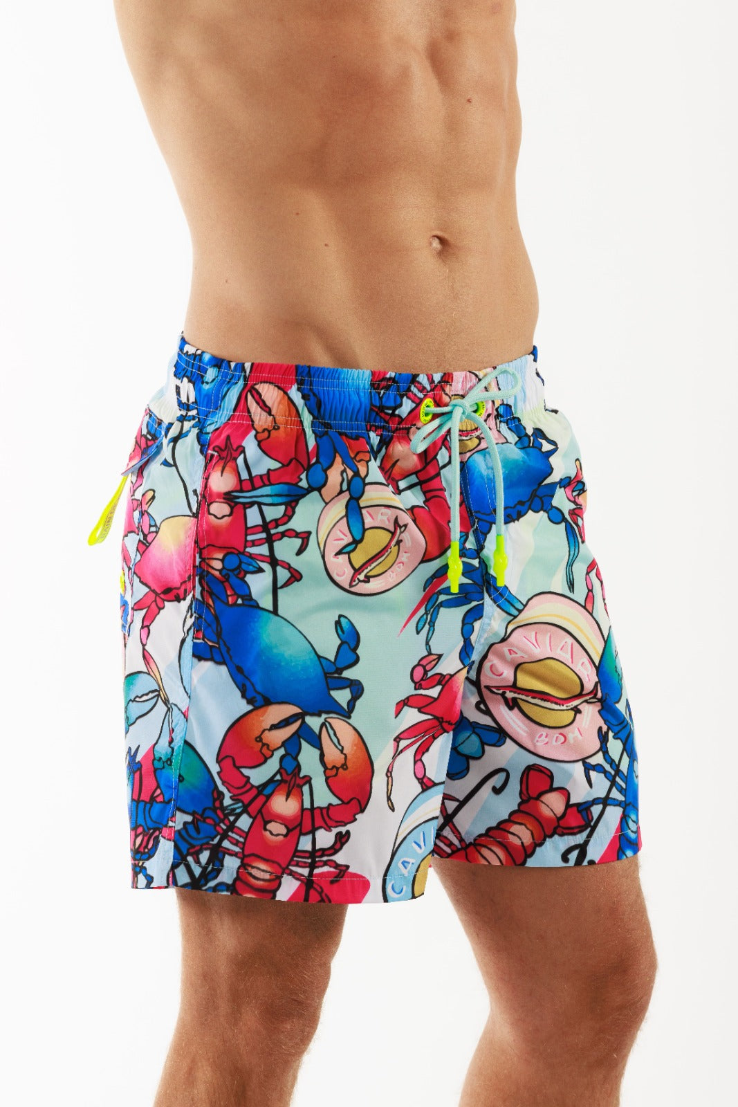 SALIN | Men's Swimwear CAVIAR BLUE ALLOVER PRINT