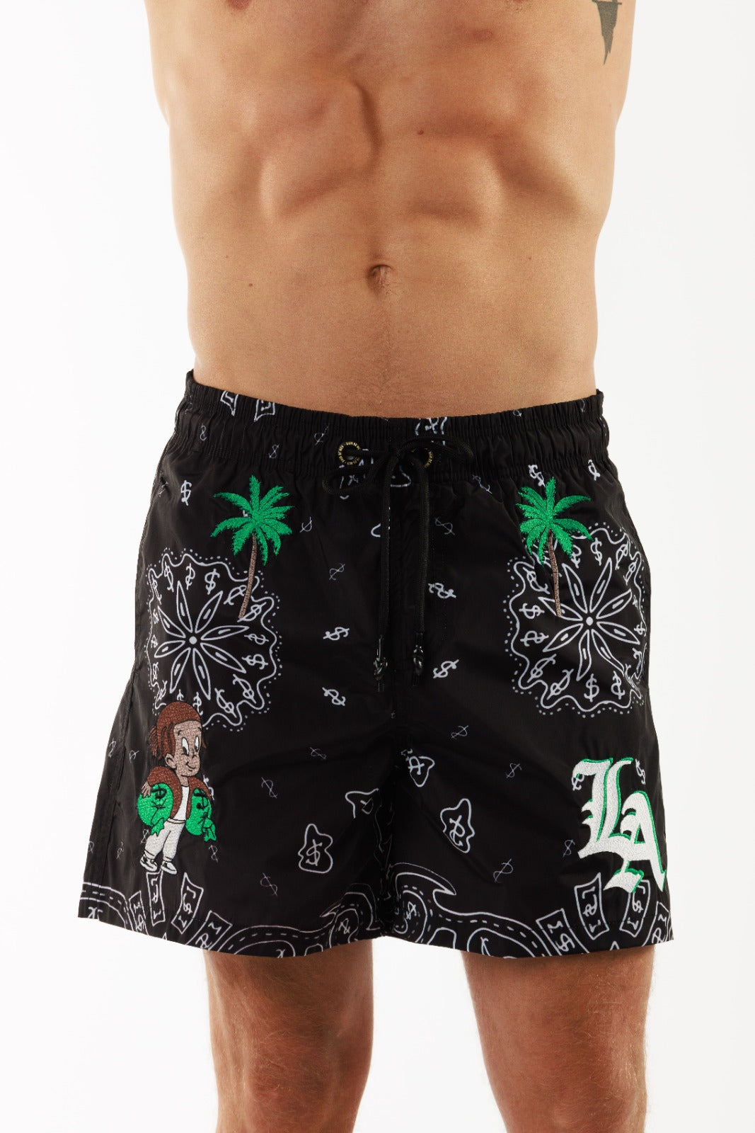 SALIN BLACK | Mens Swimwear LA GANG