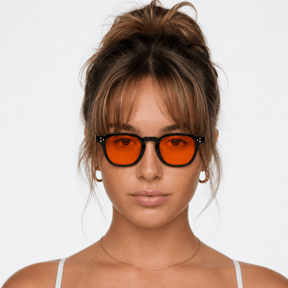 Charlez Black-Orange Blue Light Blocking Glasses