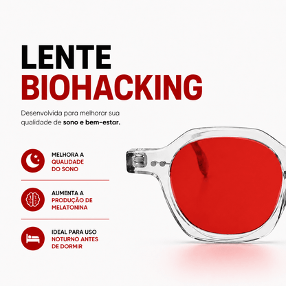 Darvin Blue Light Blocking Glasses – Transparent/Red (Biohacking)