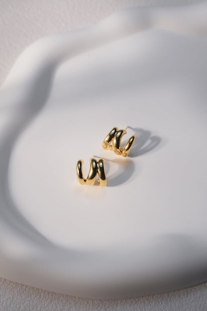 Talk About Me Earrings Gold