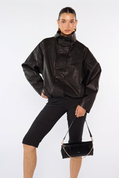 Whimsy Multi Strap Clutch Black Eel Gold